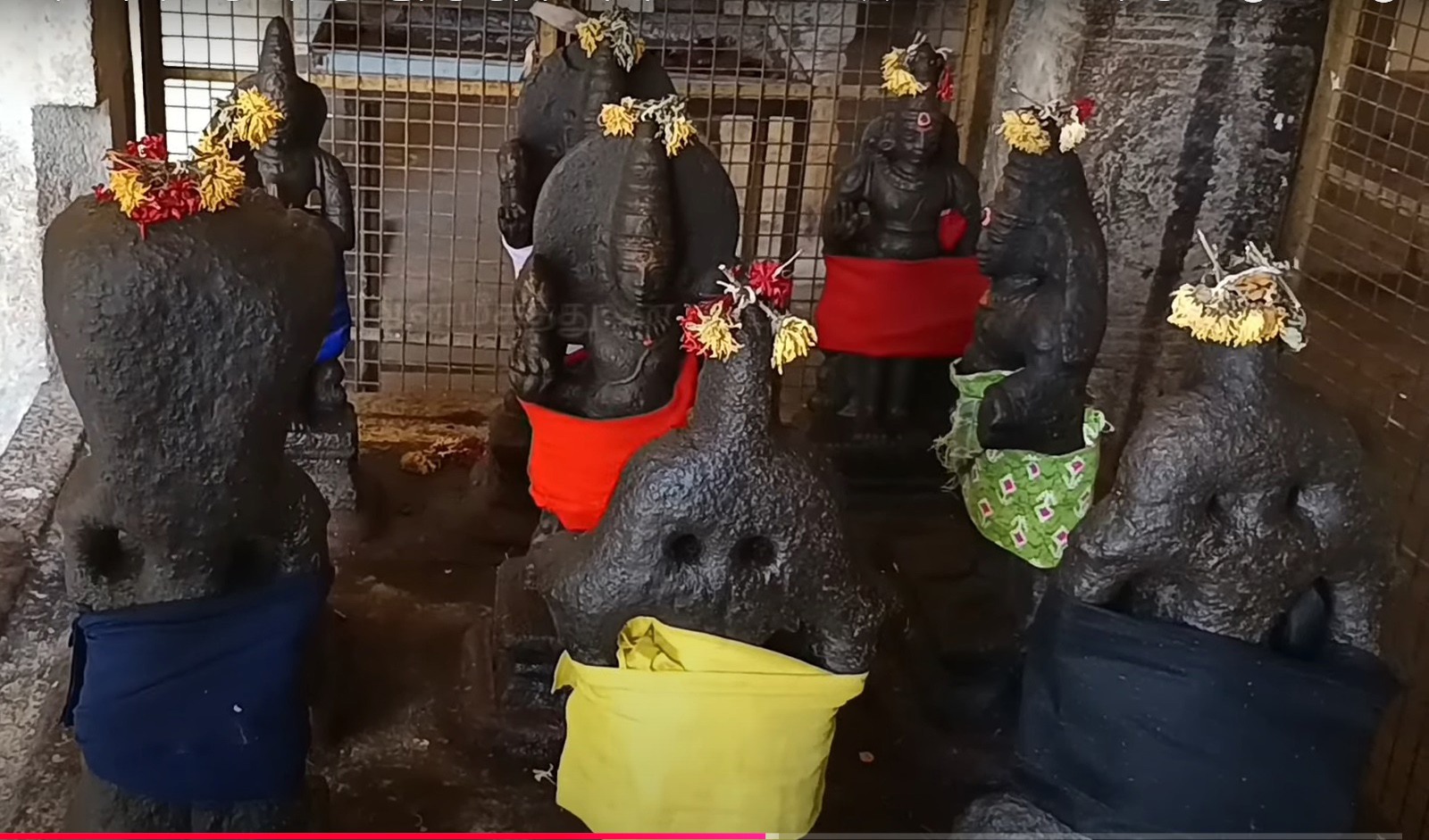 Navagrahas facing each other